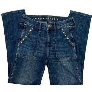 White House Black Market Straight Crop High-Rise Jeans Size 00